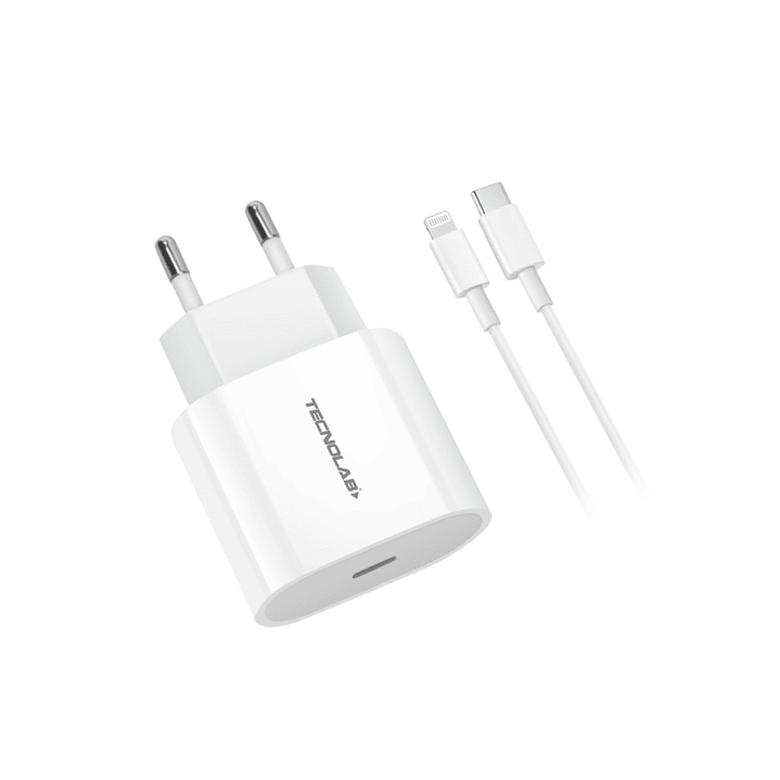 Cargador de Pared 20W + Cable USB-C a LTNG TL465 Tecnolab 1