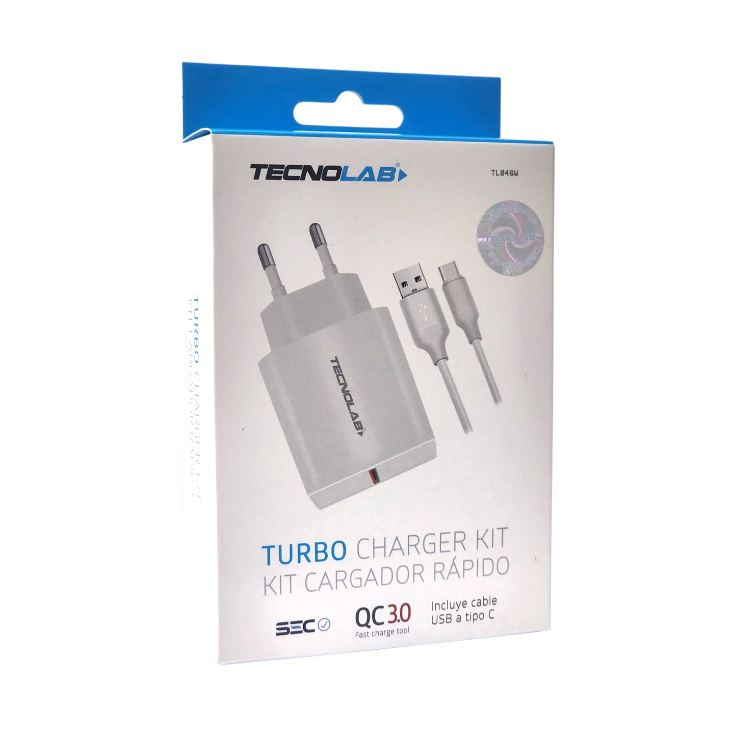 Cargador Rápido QC 3.0 + Cable USB a USB-C TL046W Tecnolab 4
