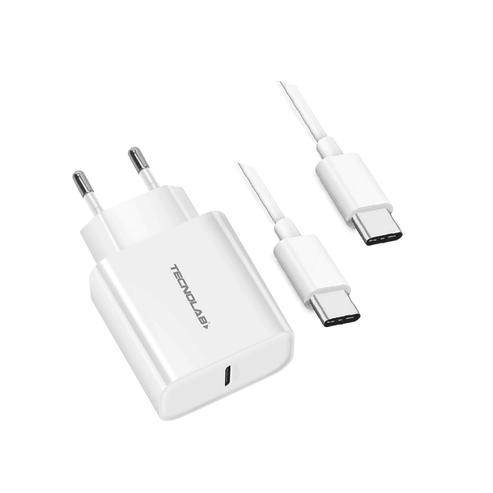 Cargador Rápido 3.0 18W + Cable USB-C a USB-C TL094 Tecnolab 1