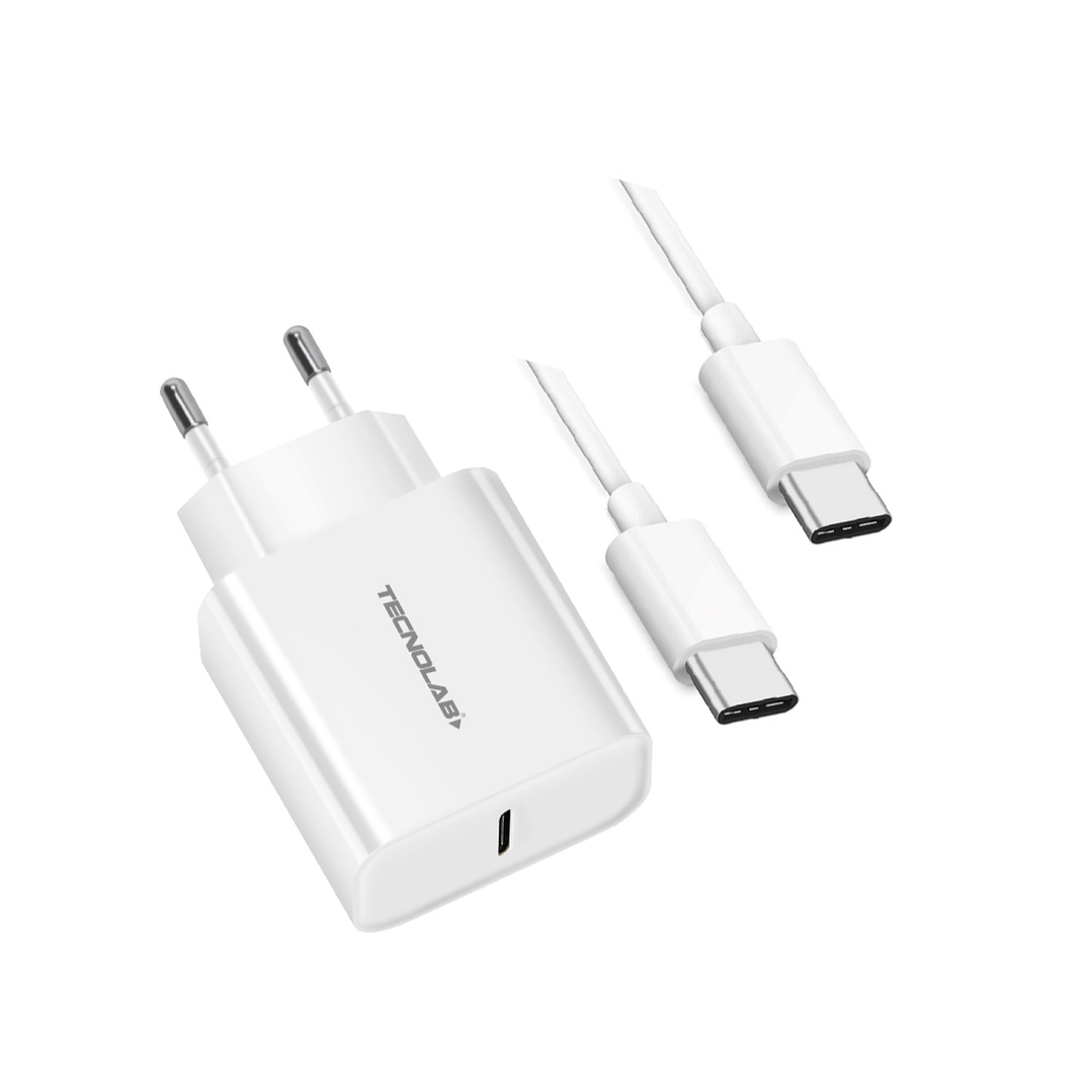Cargador Rápido 3.0 18W + Cable USB-C a USB-C TL094 Tecnolab 1