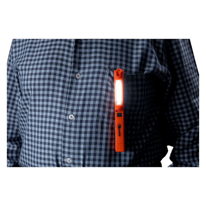 Linterna Lápiz Recargable Doble Luz Magnética W010 Peka 7