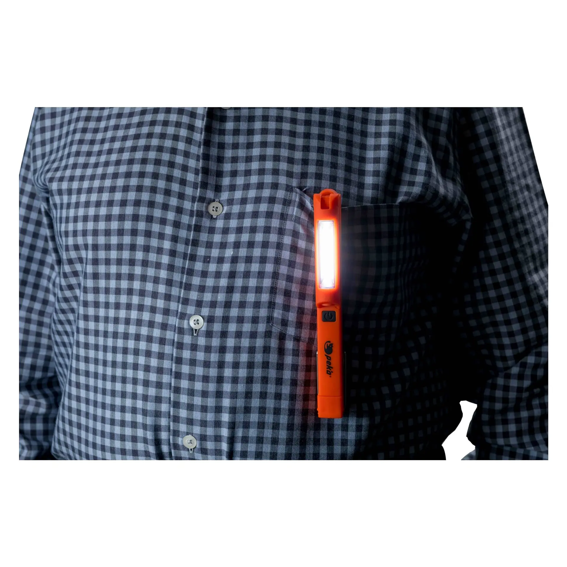 Linterna Lápiz Recargable Doble Luz Magnética W010 Peka 7