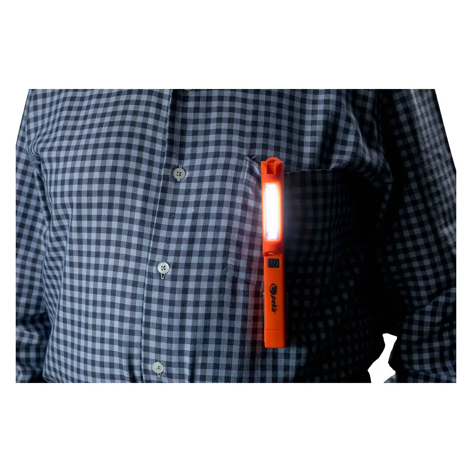Linterna Lápiz Recargable Doble Luz Magnética W010 Peka 7