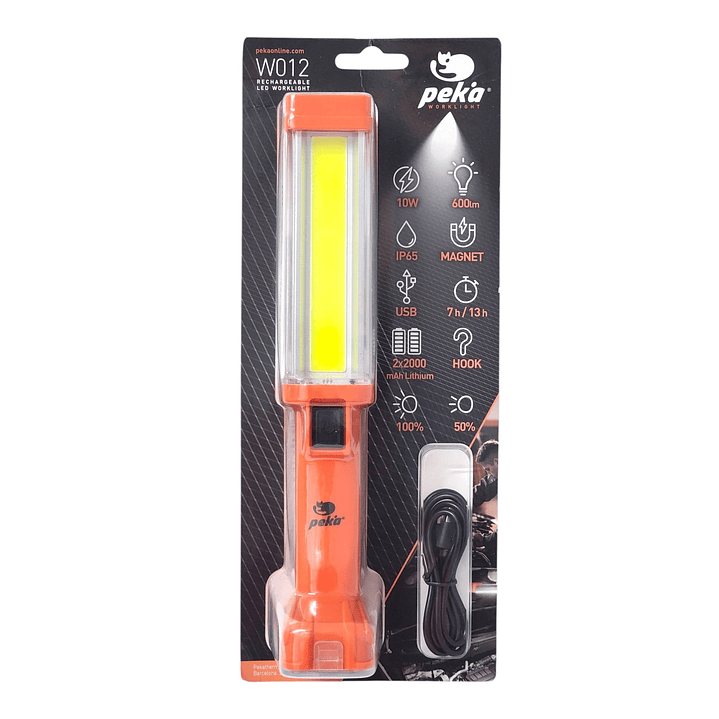 Linterna de trabajo COB 10W Recargable Magnética W012 Peka 7