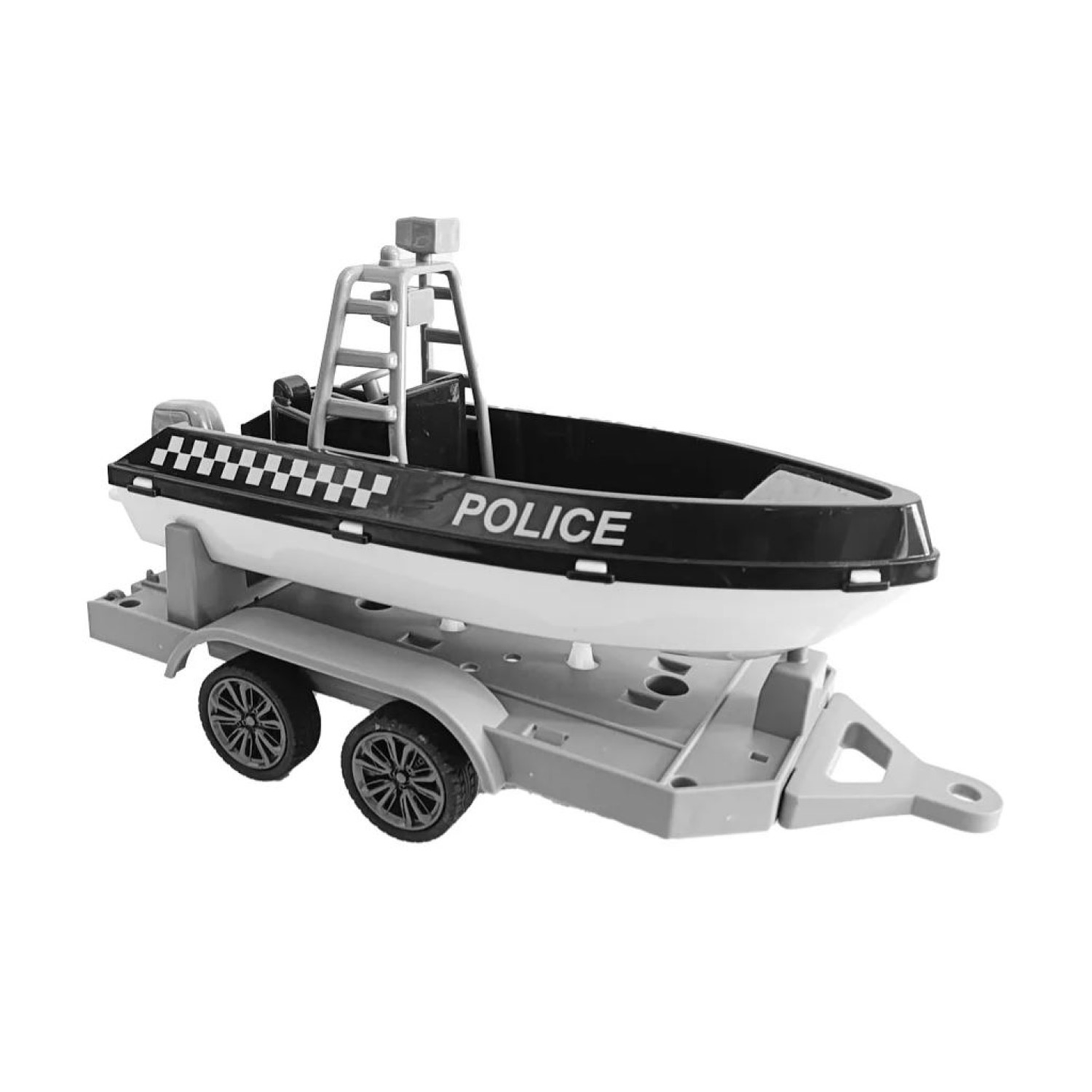 Juguete Camioneta Policía Fricción Lancha Luz Sonido DBG1667 2