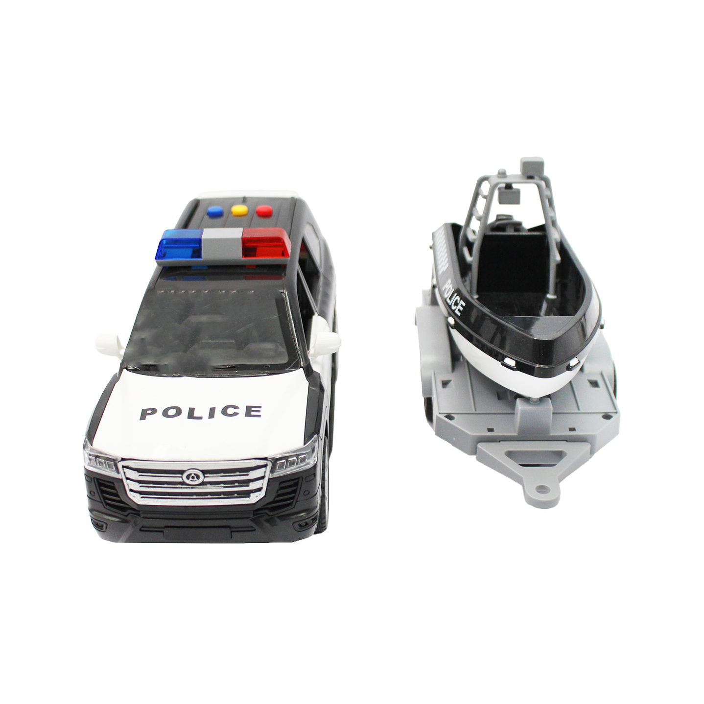 Juguete Camioneta Policía Fricción Lancha Luz Sonido DBG1667 5