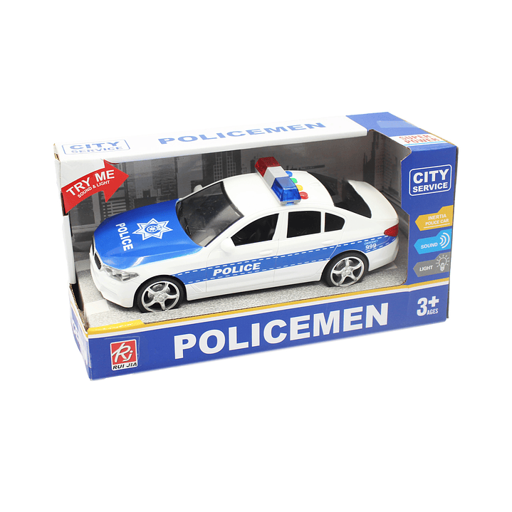 Juguete Auto Policía Con Luces Sonido Y Fricción DBG1674 1