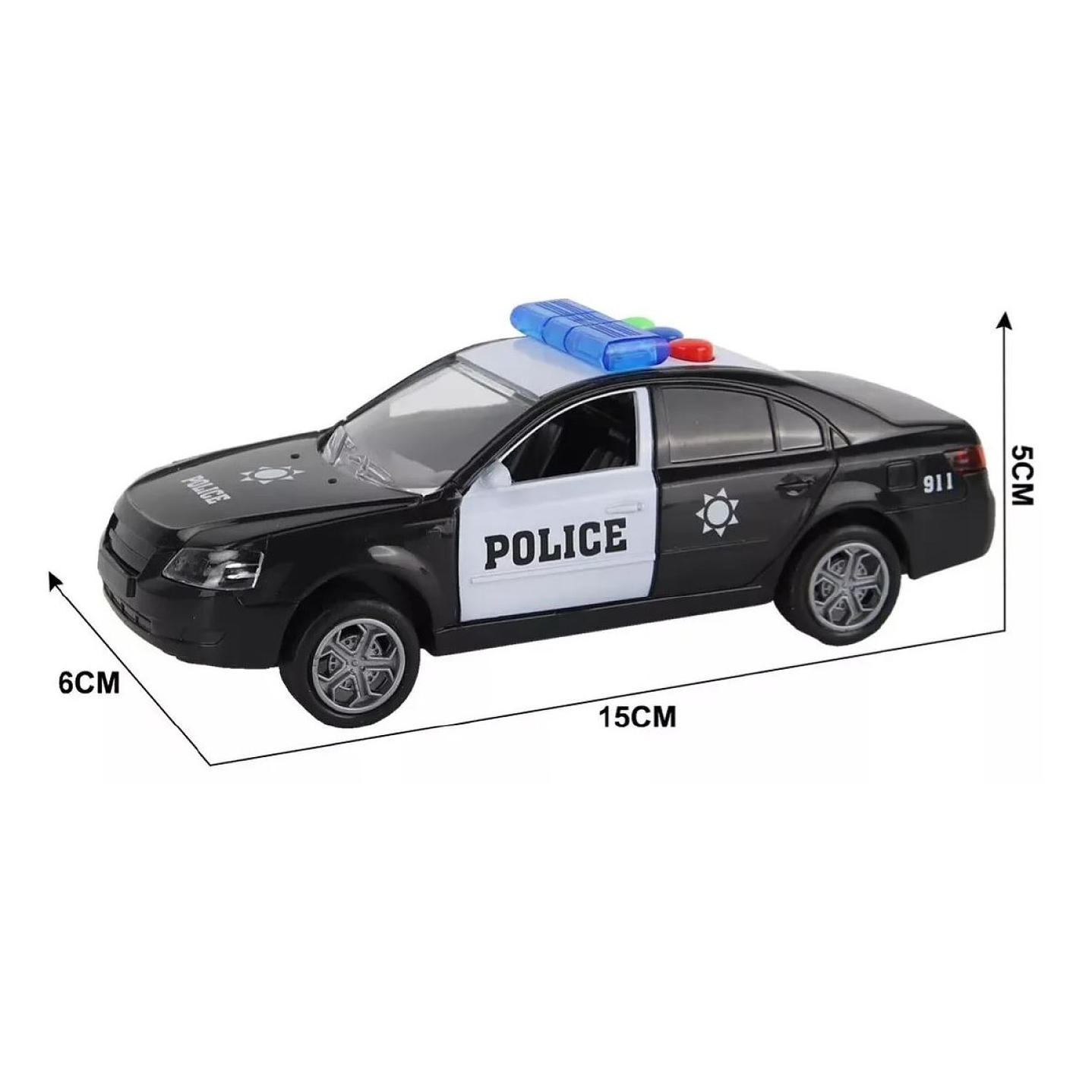 Juguete Auto Policía Patrulla Luces Sonido Fricción DBG1675 4