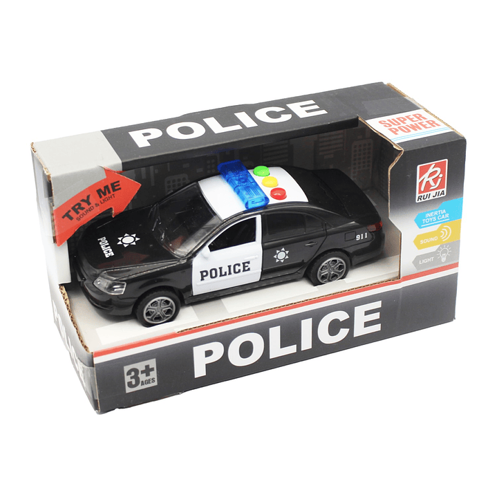 Juguete Auto Policía Patrulla Luces Sonido Fricción DBG1675 5