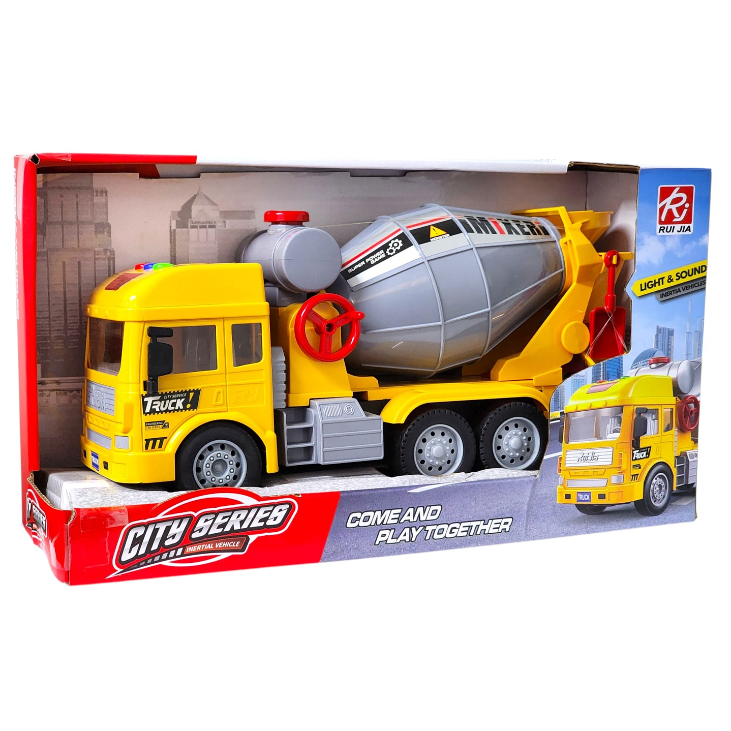 Juguete Camión Hormigonera Sonido Fricción DBG1678 Amarillo 8