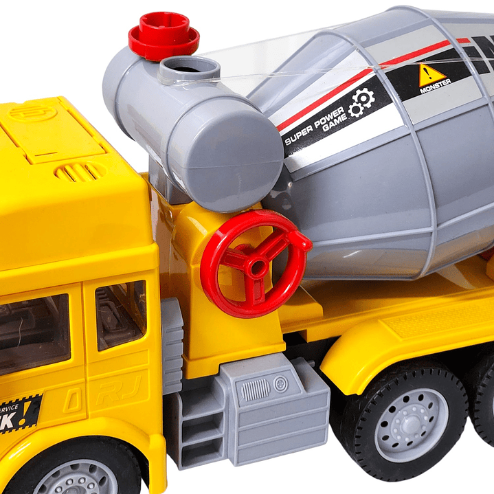 Juguete Camión Hormigonera Sonido Fricción DBG1678 Amarillo 7