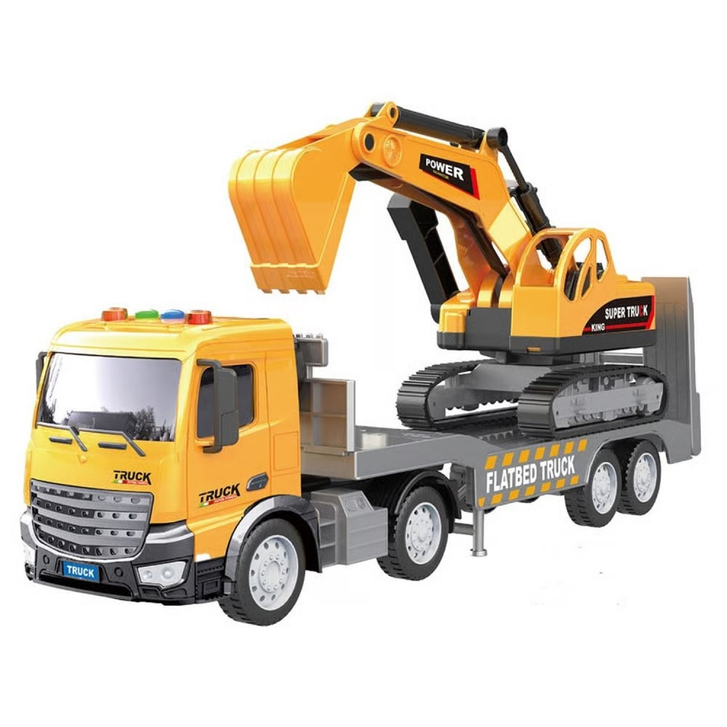 Juguete Camión Plataforma Y Excavadora Luz Sonido DBG1679 1