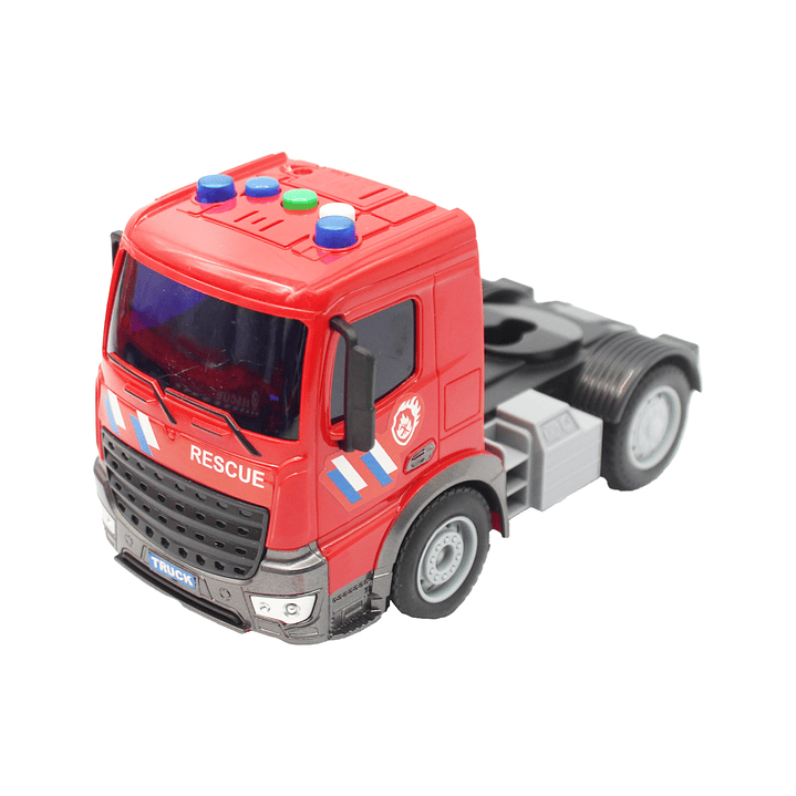 Set Camión Helicóptero Auto Rescate Sonido Fricción DGB1670 7