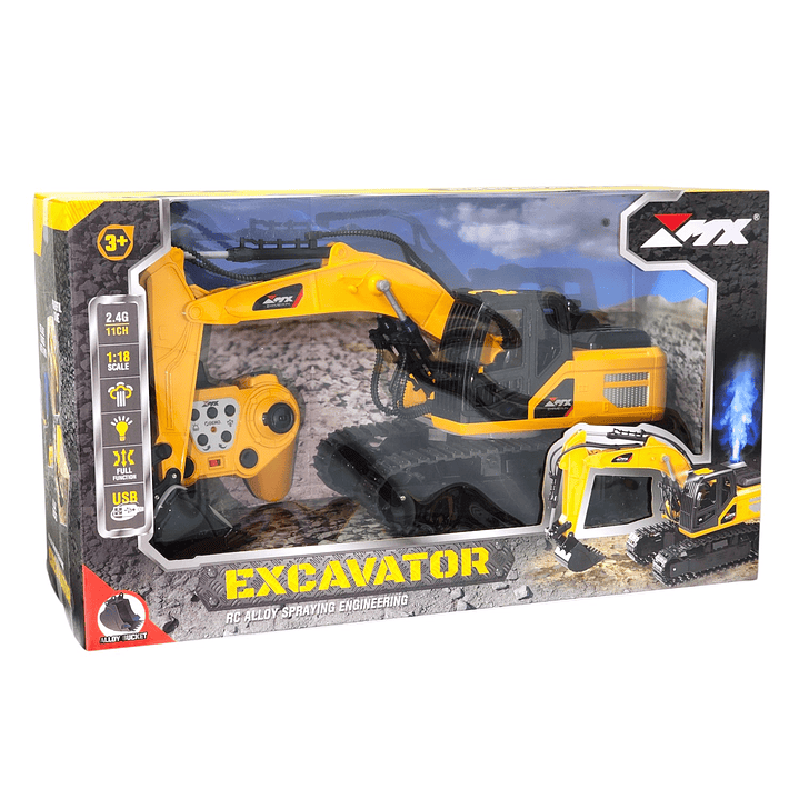 Juguete Retroexcavador RC Esc 1:18 Sonido 11 Canales DBG1692 2