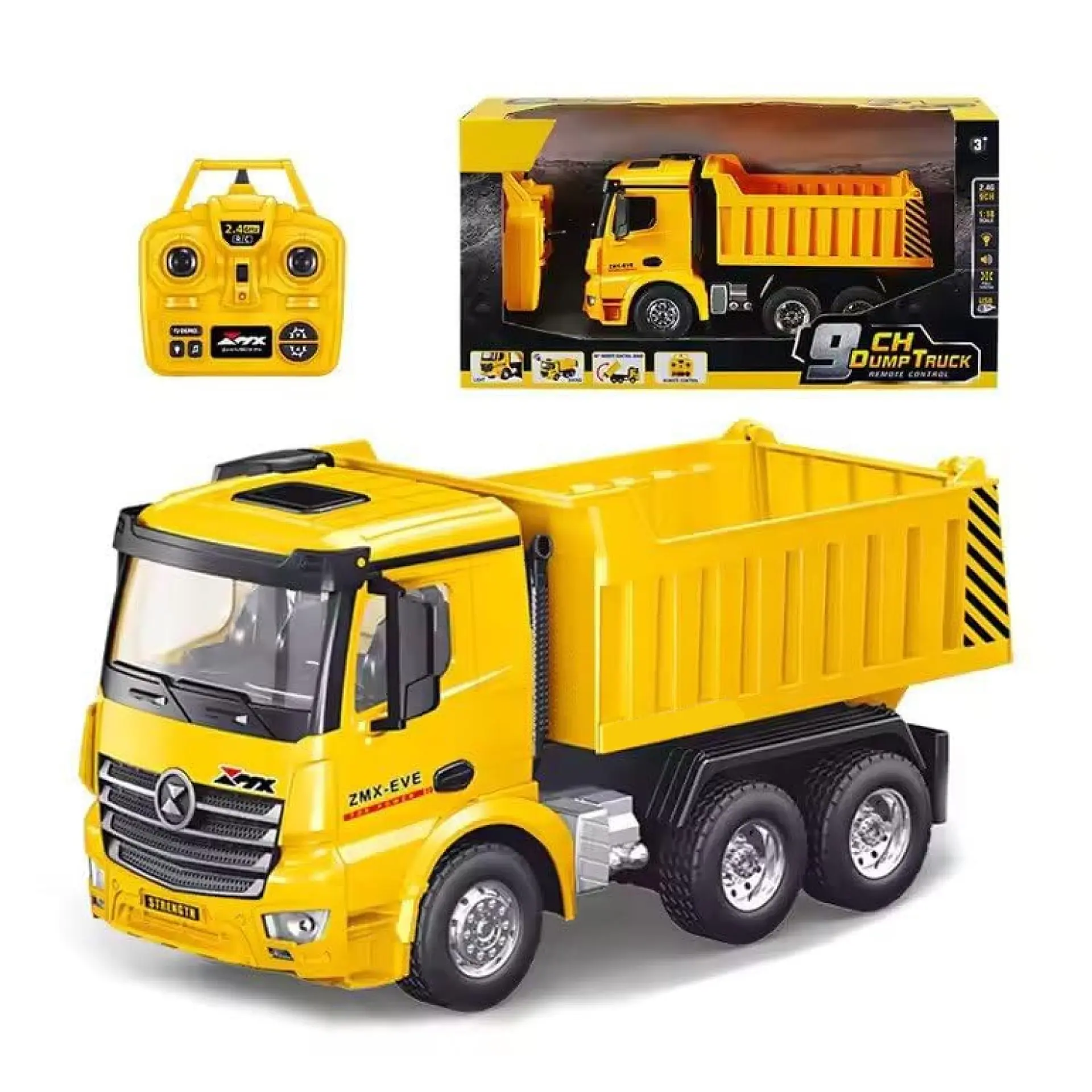 Camion de Carga RC 9 Canales DBG1694 con Bateria Recargable 4