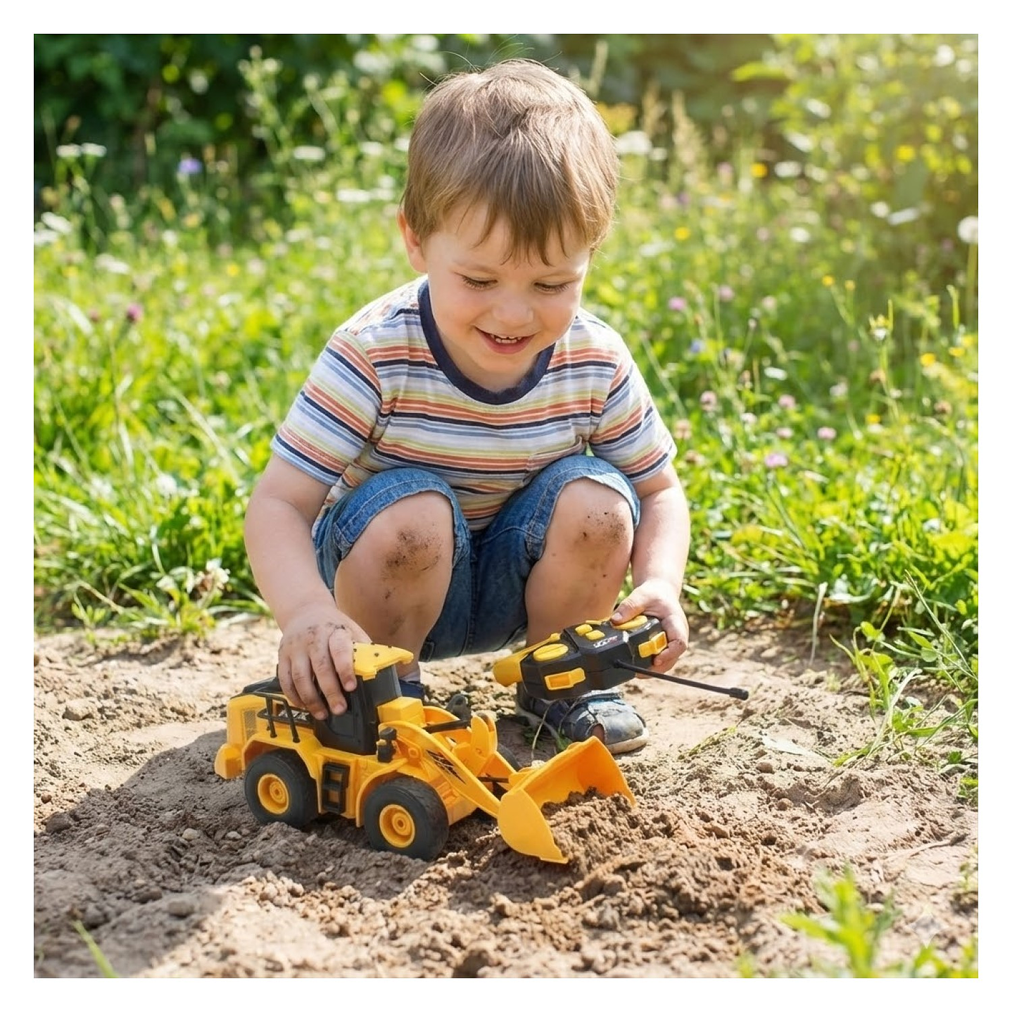 Juguete Excavadora RC Esc 1:24 Luz Sonido Recargable DBG1696 5