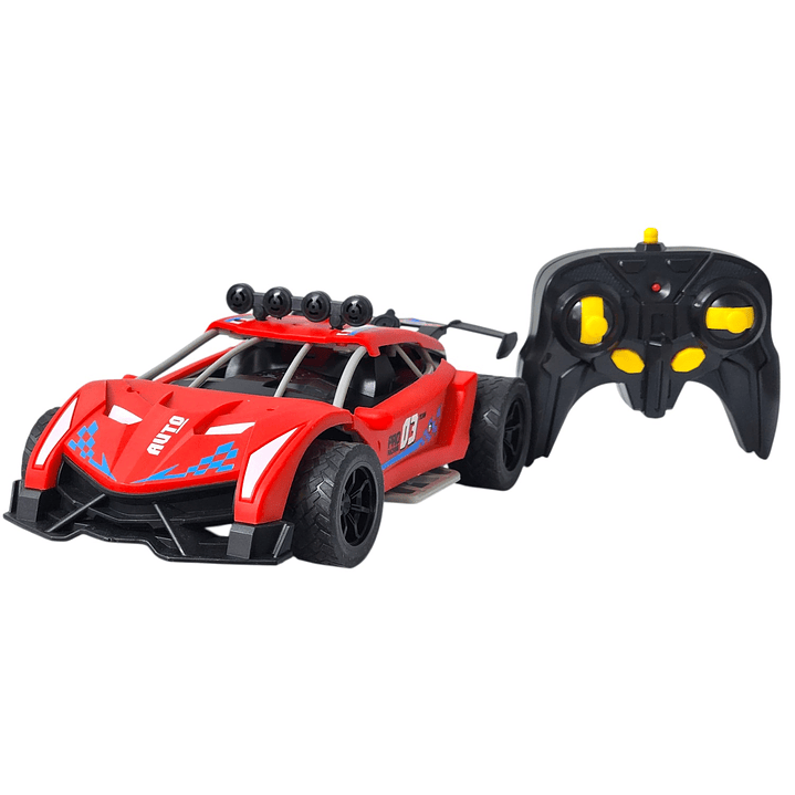 Auto de carrera RC Luz Música y Vapor Trasero DBG1759R Rojo 1