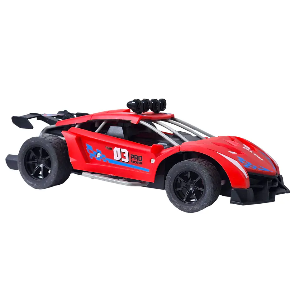 Auto de carrera RC Luz Música y Vapor Trasero DBG1759R Rojo 3
