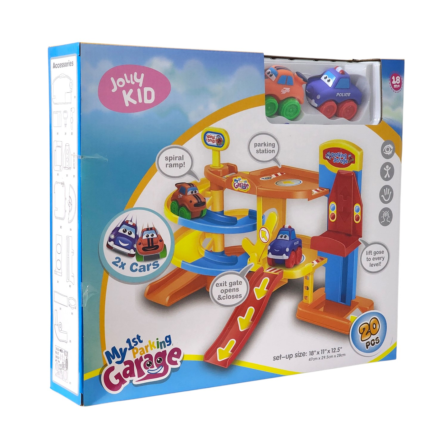 Set de Pista Estacionamiento 20pz + 2 Autos Infantil DBG1608 1