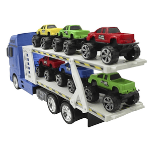 Juguete Camión Transportador Mosquito + 6 Autos DBG1614BL