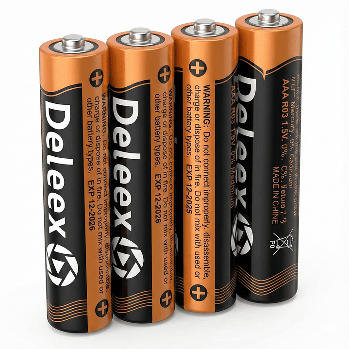 Pack 60 Pilas Deleex Gold AAA Carbon Battery R03 2