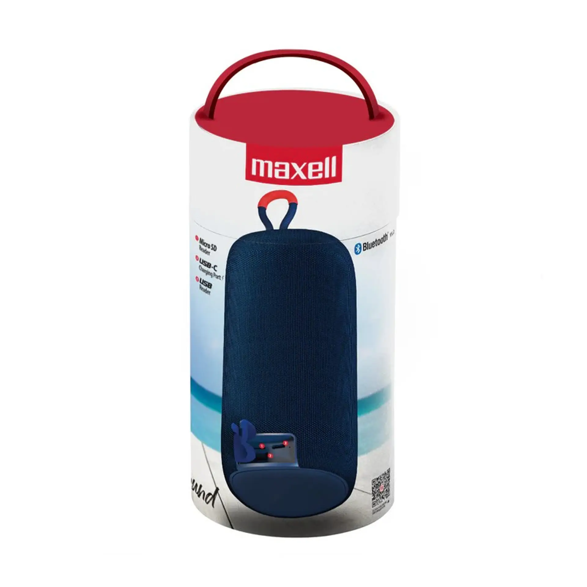 Parlante Bluetooth Portátil Maxell Distrikt Tws 7 Hr Azul 3