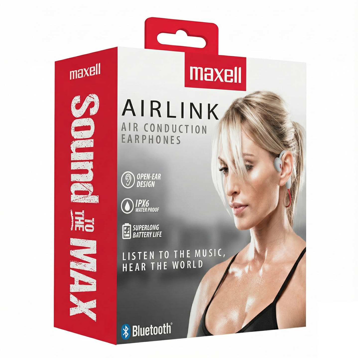 Audífonos Deportivos Maxell Airlink Bluetooth Ipx5 7 Horas Gris 3