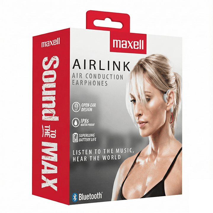 Audífonos Deportivos Maxell Airlink Bluetooth Ipx5 7 Horas Gris 3