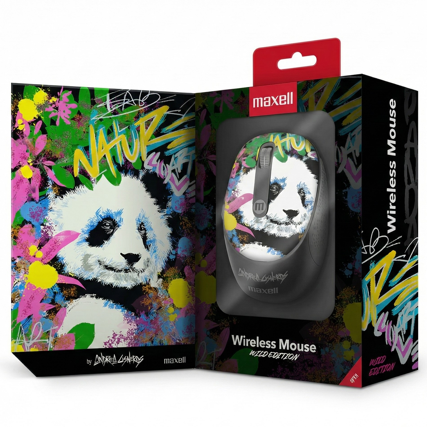 Mouse Inalámbrico Maxell Wild Panda 4000dpi Usb/usb-c 4