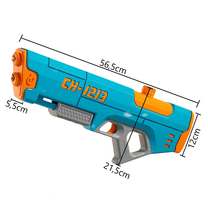 Juguete Pistola Lanza Agua Doble Chorro 400ml DBG1604G 8