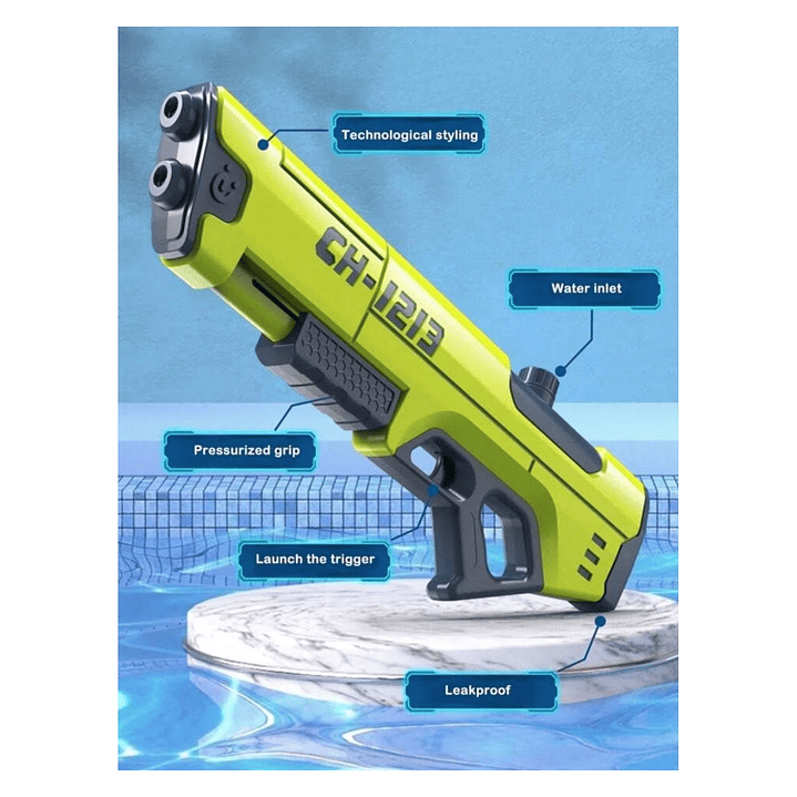 Juguete Pistola Lanza Agua Doble Chorro 400ml DBG1604G 6