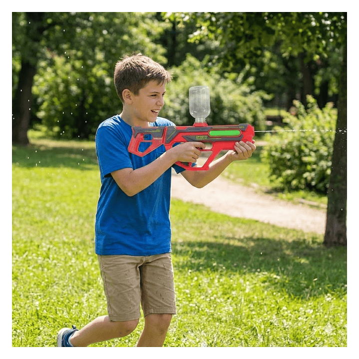 Juguete Pistola Lanza Agua 2 En 1 Recargable DBG1658R Rojo 7