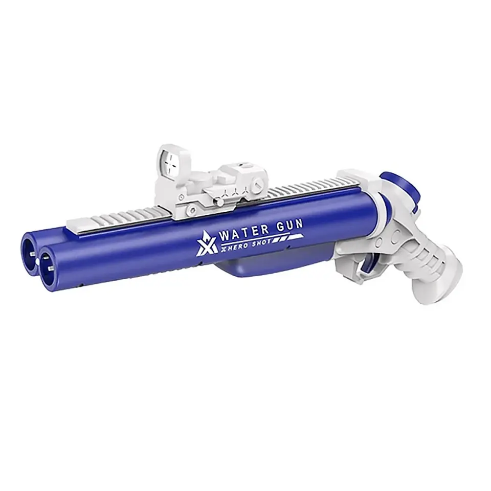 Juguete Pistola Lanza Agua Eléct Doble Cañon DBG1656BL Azul 1