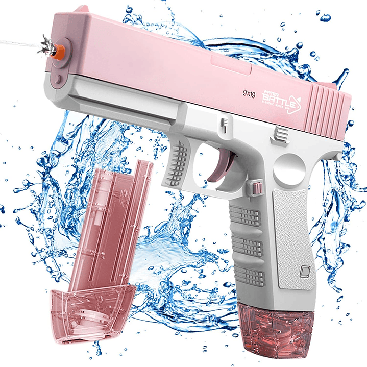 Pistola de Agua Eléctrica Recargable Presión DBG1652 Rosa 4