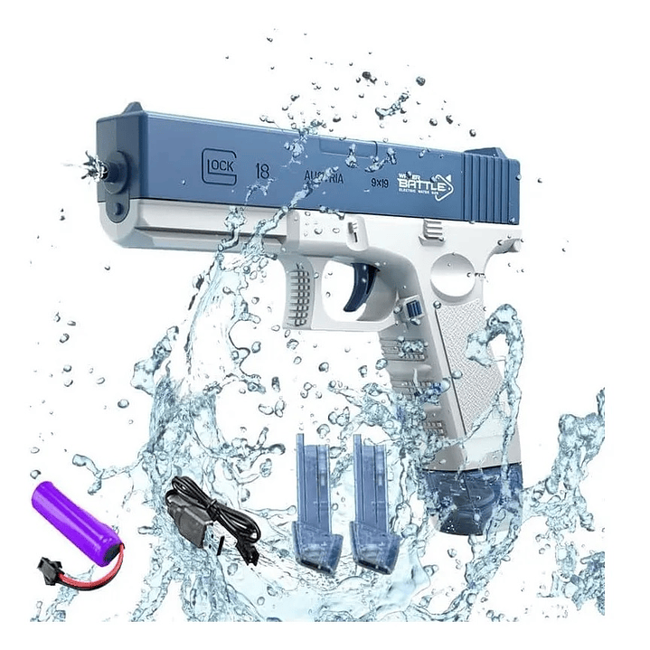 Pistola de Agua Eléctrica Recargable Presión DBG1653 Azul 4