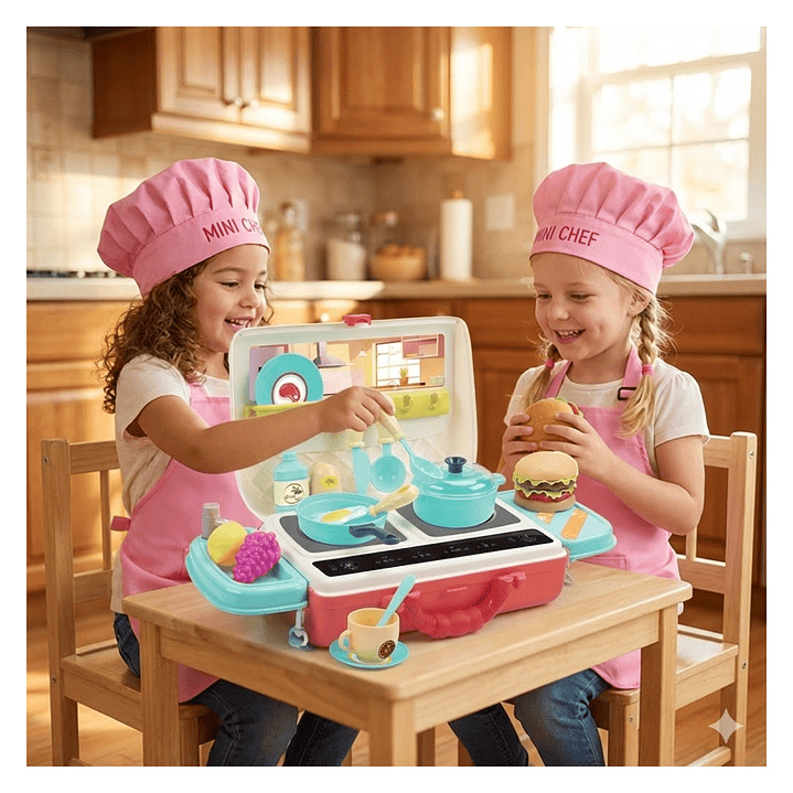 Juguete Maletín Mini Cocina + 28 accesorios 2 en 1 DBG1589 8