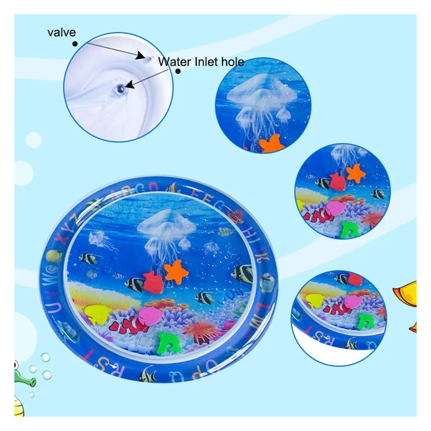 Alfombra De Agua Sensorial Bebé Diseño Marino DBG1451 3