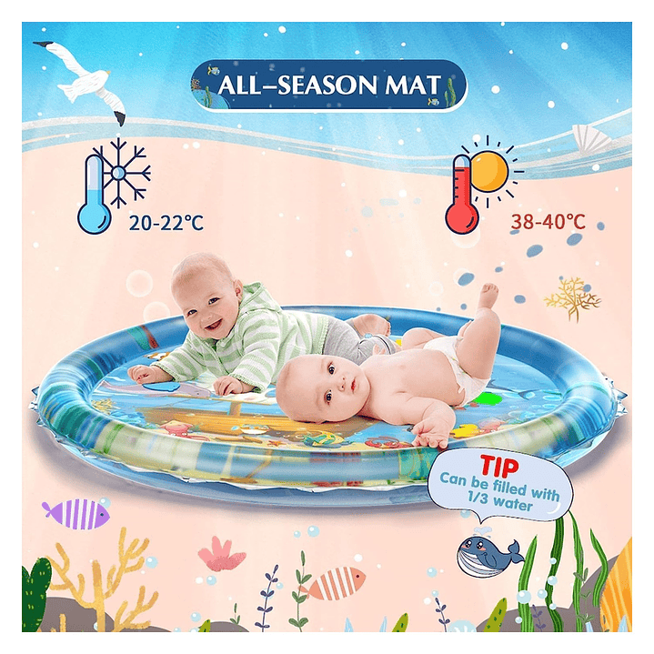 Alfombra De Agua Sensorial Bebé Diseño Marino DBG1451 6