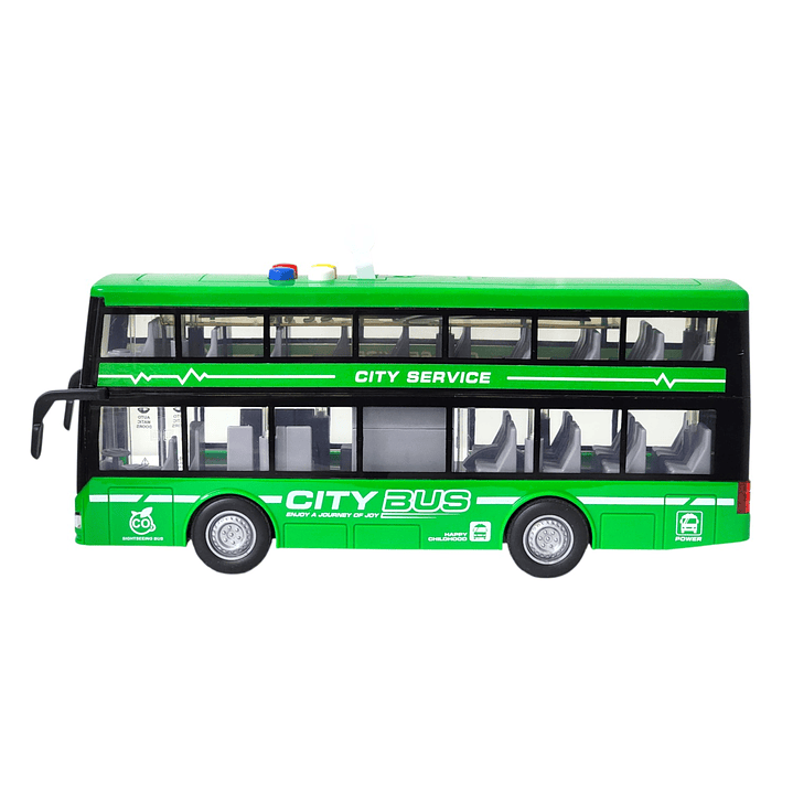 Juguete Autobús Dos Pisos Luces Sonidos 1:16 DBG1680G Verde 4