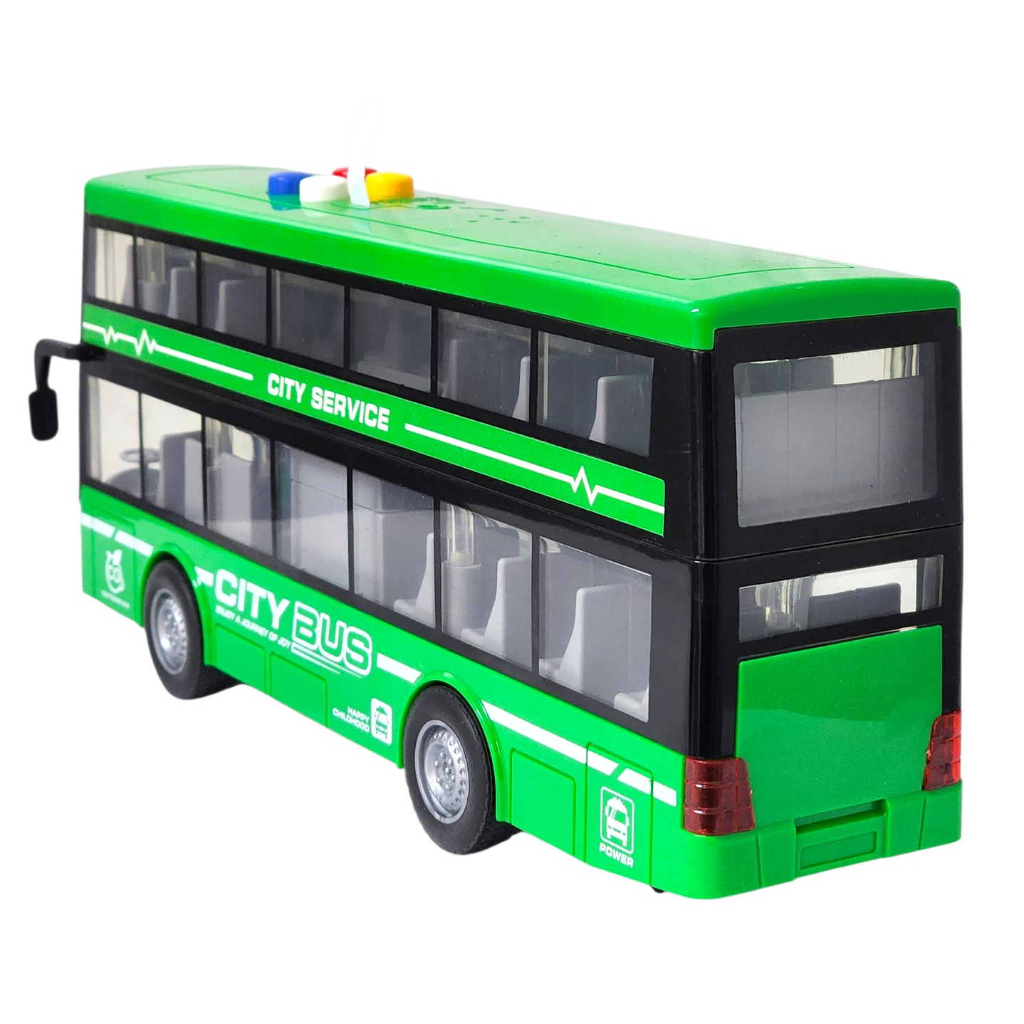 Juguete Autobús Dos Pisos Luces Sonidos 1:16 DBG1680G Verde 5