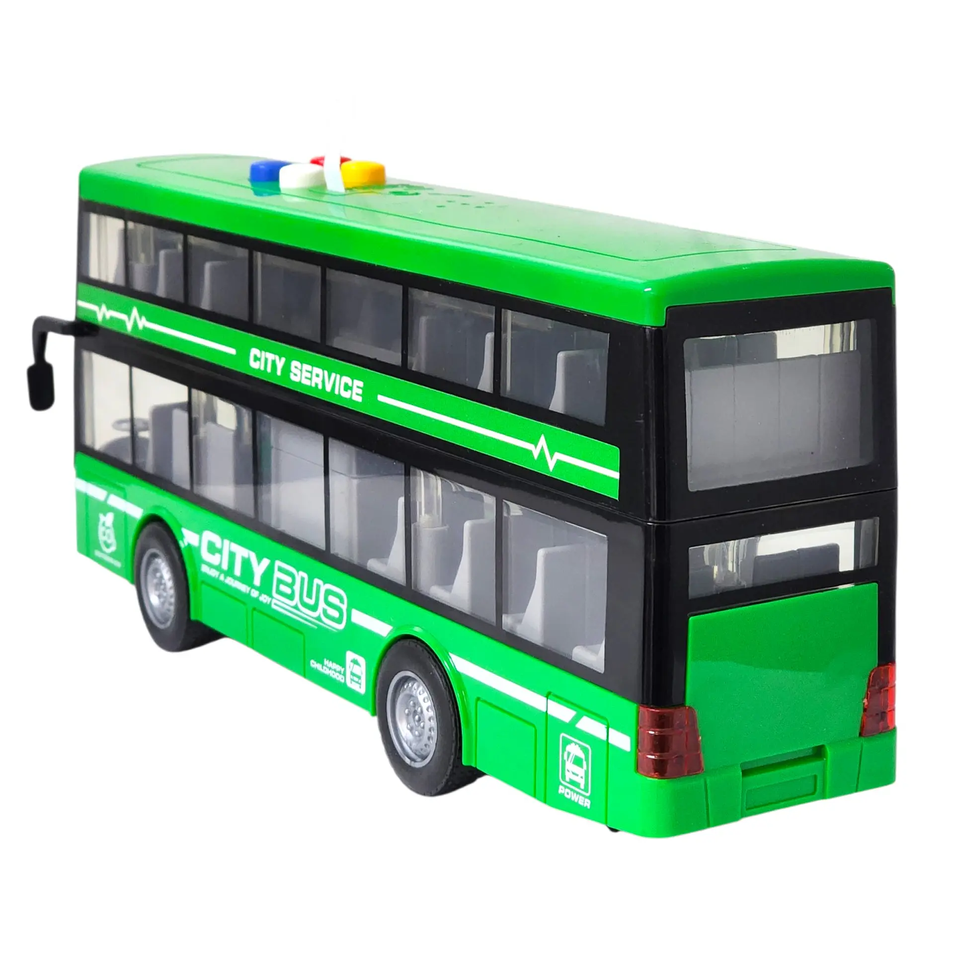 Juguete Autobús Dos Pisos Luces Sonidos 1:16 DBG1680G Verde 5