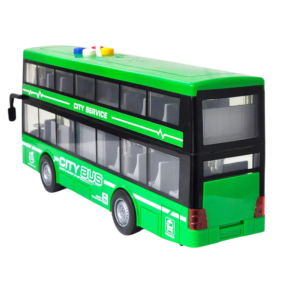 Juguete Autobús Dos Pisos Luces Sonidos 1:16 DBG1680G Verde 5