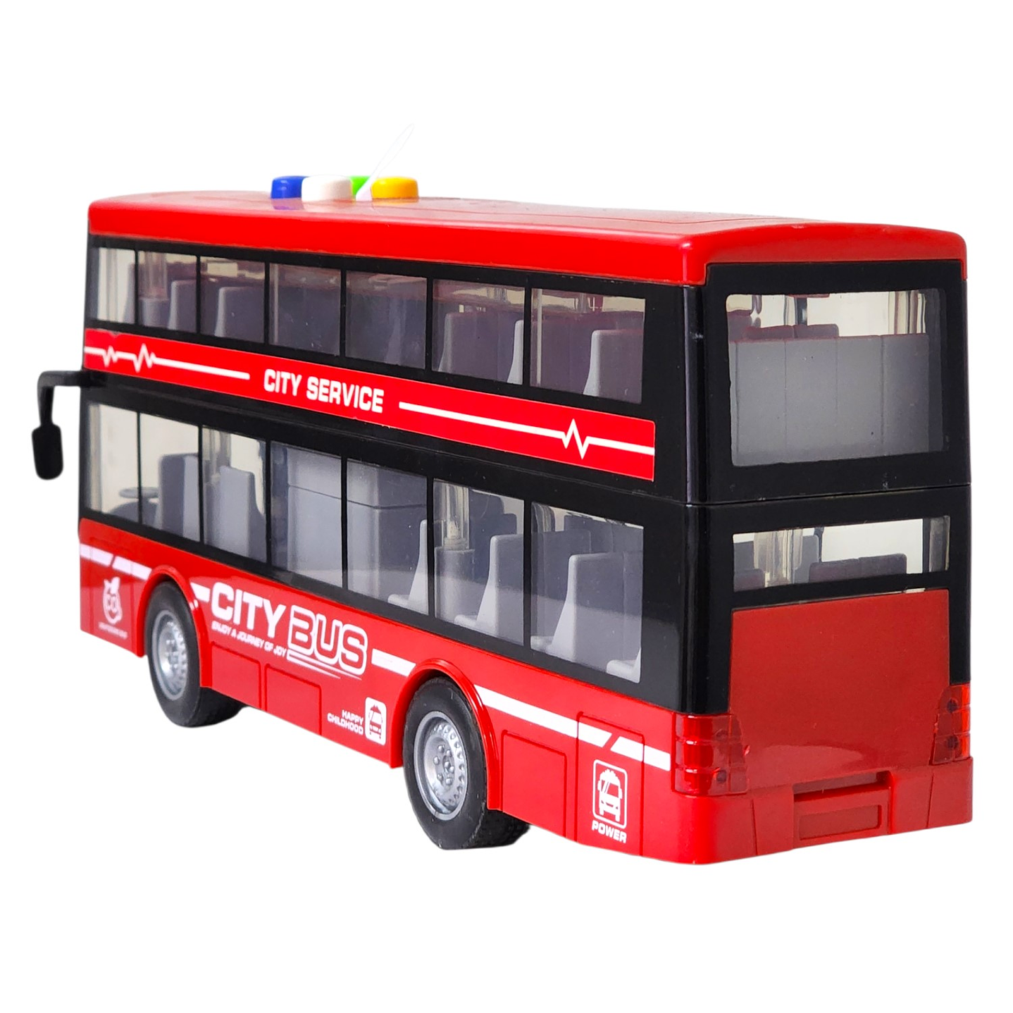 Juguete Autobús Dos Pisos Luces Sonidos 1:16 DBG1680R Rojo 5