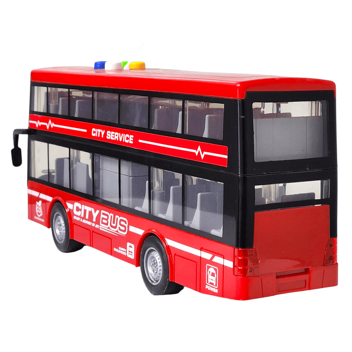Juguete Autobús Dos Pisos Luces Sonidos 1:16 DBG1680R Rojo 5