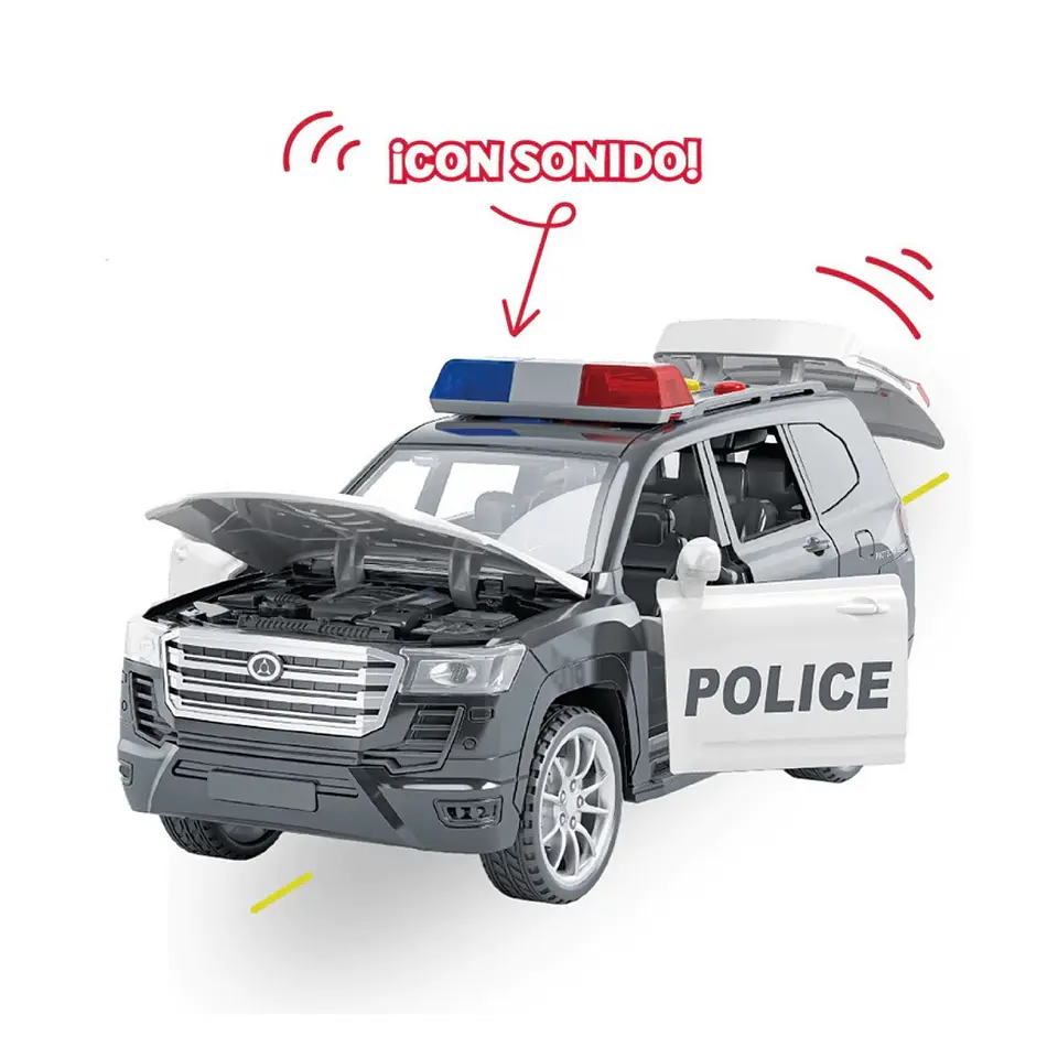 Juguete Camioneta Policía Luces Sonidos Interactiva DBG1682 6