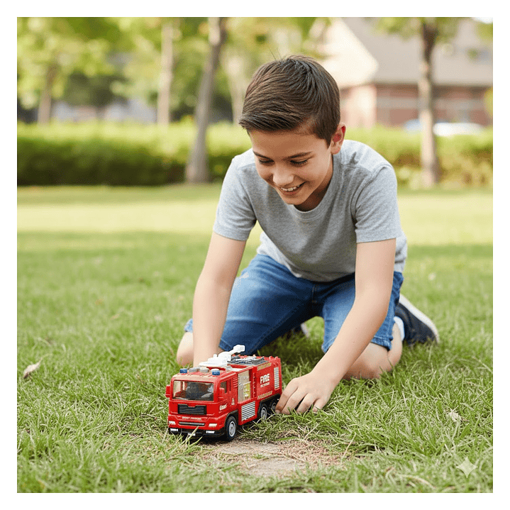 Juguete Camión Bomberos Fricción Luces Sonidos DBG1687 5