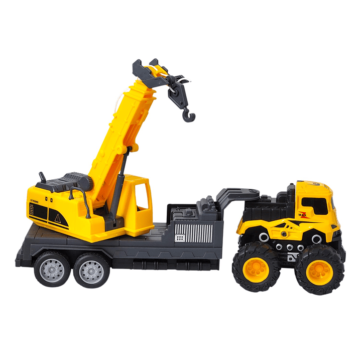 Juguete Camión de Remolque con Grúa Fricción DBG1688 4