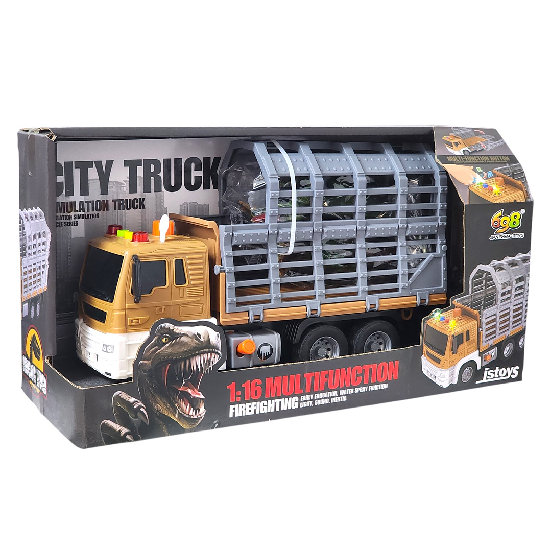 Juguete Camión Remolque Luces Sonidos Dinosaurios DBG1613 7