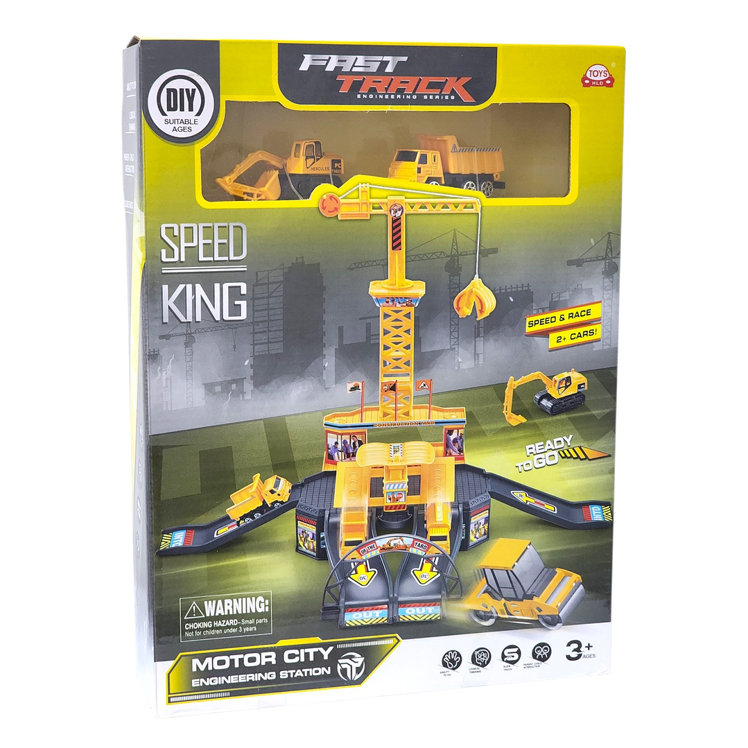 Juguete Set Construcción con Grúa Rampas y Vehículos DBG1705 6