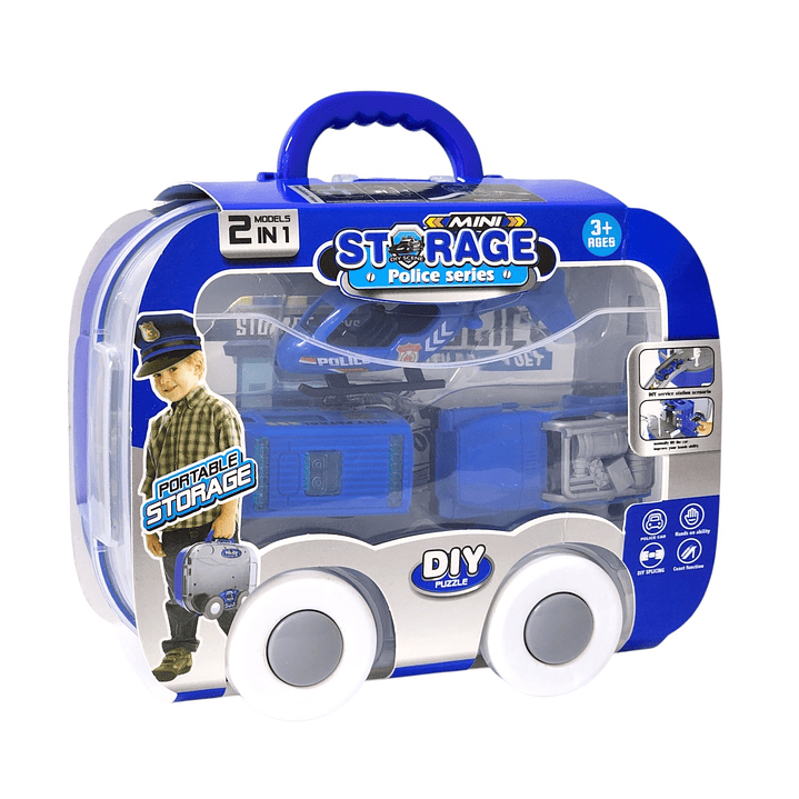 Juguete Mini Estación Policía 2 en 1 con Vehículos DBG1706 1